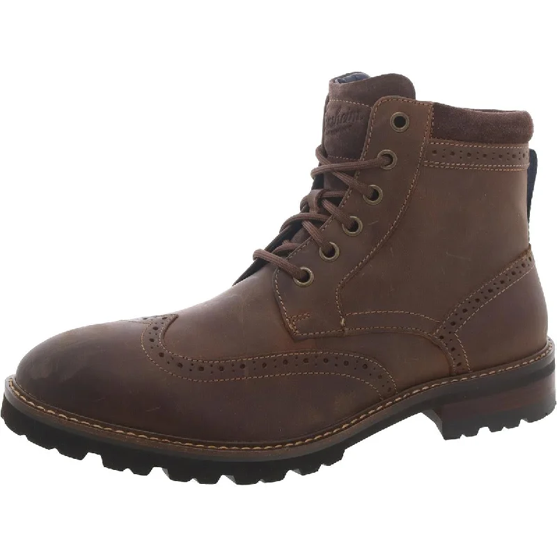 Florsheim Mens Leather Lace-Up Combat & Lace-Up Boots