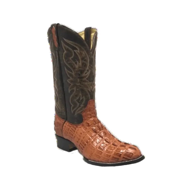 Boot Jack Men’s Brown & Black Alligator Tail Print Western Boots