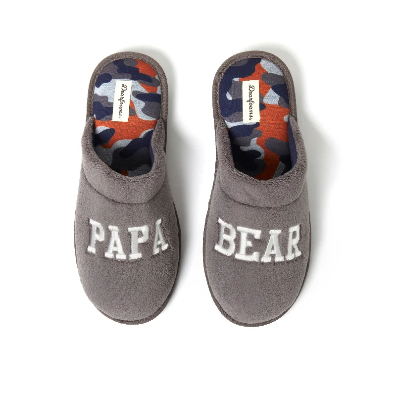 Dearfoams Men's Father's Day Embroidered Scuff House Slipper