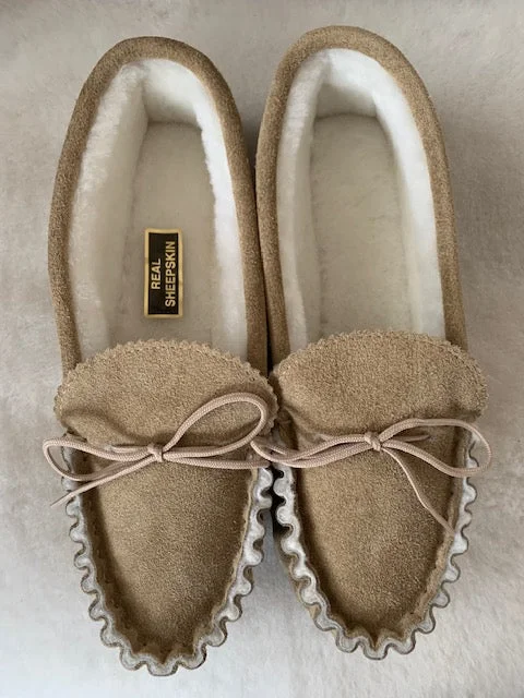 Sheepskin Lined Moccasin with Soft Sole | Shetland