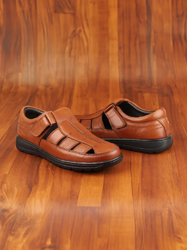 Atesber Tan Casual Sandal For Men