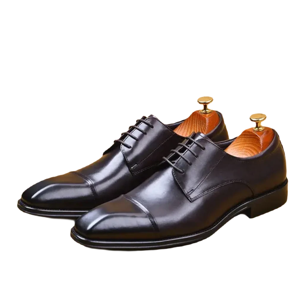 La Finezza 4 - Captoe Italian style leather derby Dress Shoes