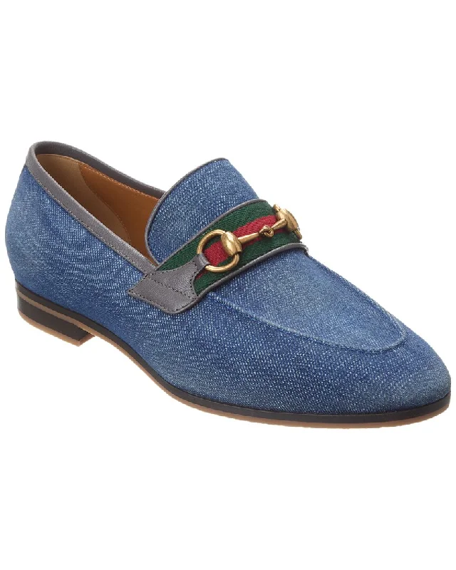 Gucci Horsebit Denim & Leather Loafer