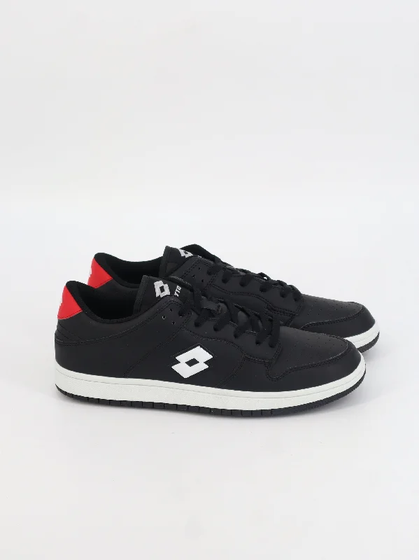 Men's Brand Logo Embroidered Sneakers,Black