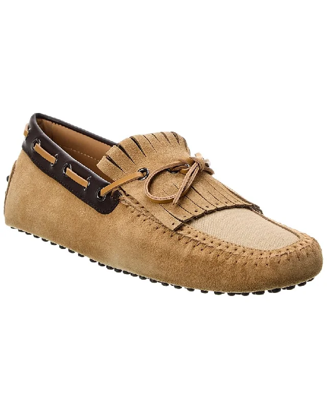 TOD’s Canvas & Suede Loafer