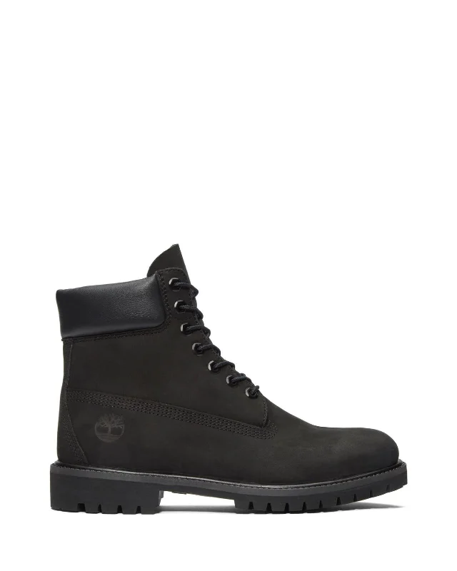 6" Premium Boot Black Nubuck