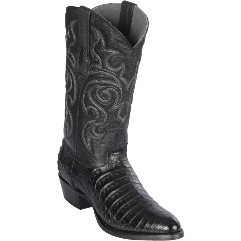 Black Caiman Cowboy Boots