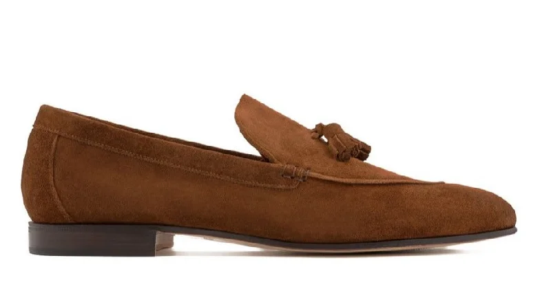 LOAFER UNLINED WITH TASSELS SUEDE LEATHER