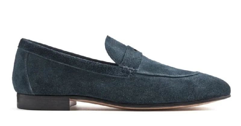 LOAFER UNLINED WITH PENNY STRAP SUEDE LEATHER GLACIER