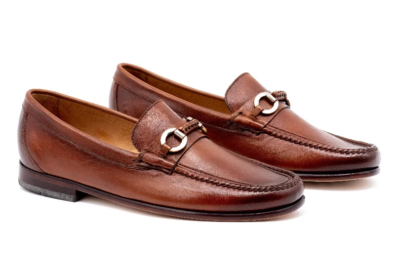 Maxwell Sheep Skin Horse Bit Loafers - Whiskey