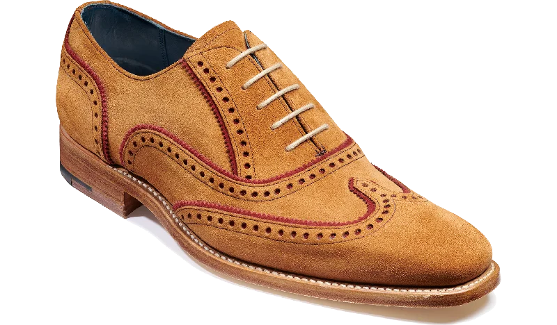 Barker Spencer Oxford Brogue - Terra / Burgundy Suede