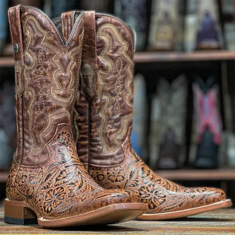 Hand Tooled Cowboy Boots Print