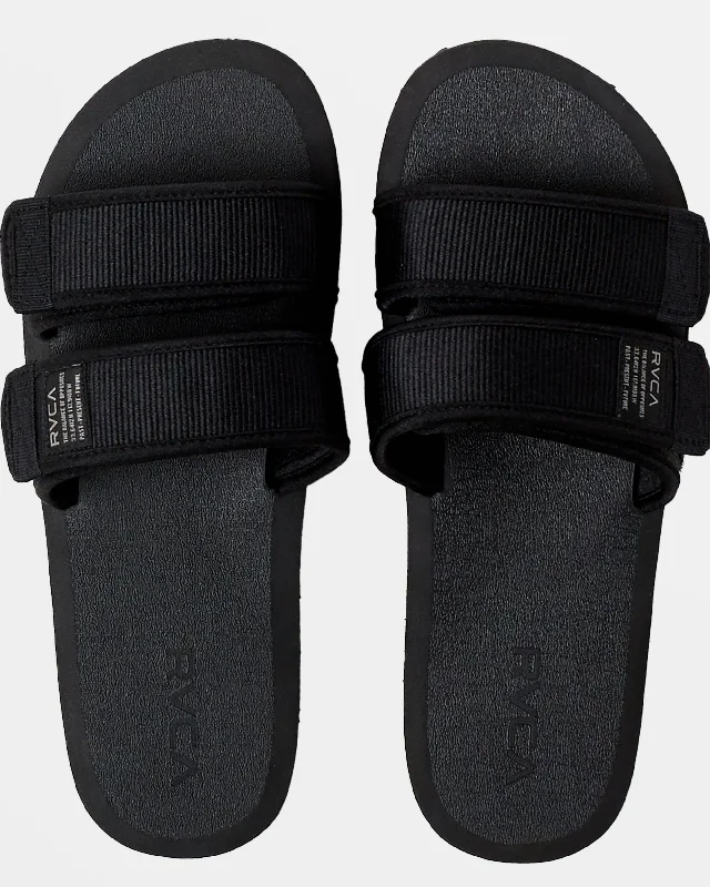 Peak Slider Sandals - Black