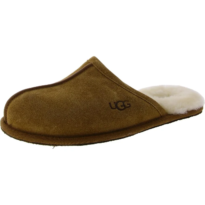 Ugg Scuff Men's Suede Sheepskin Lined Cushioned Slide Slippers