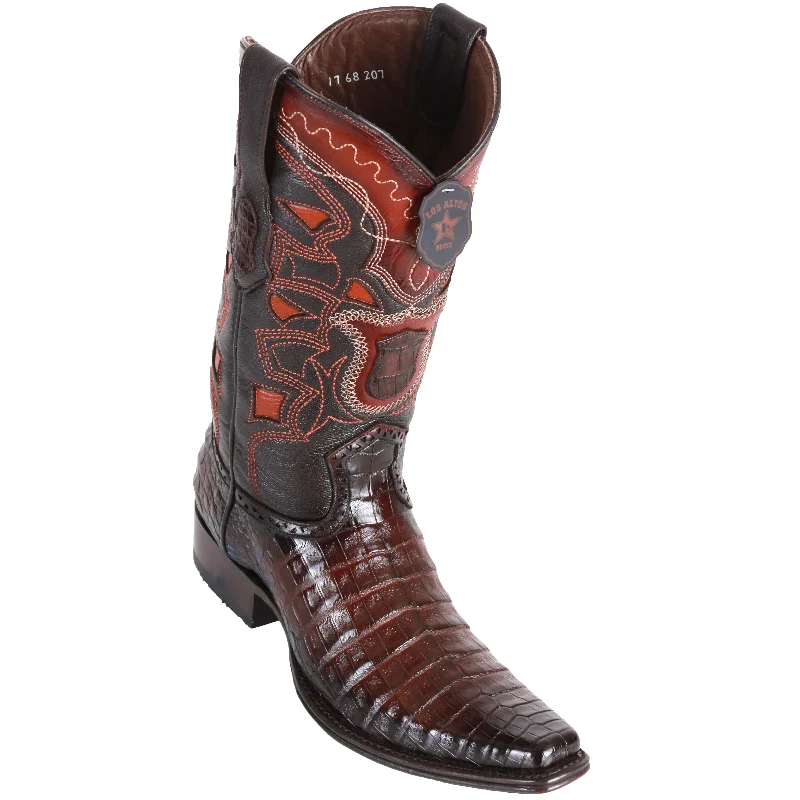 Caiman Boots European Square Toe - Faded Brown